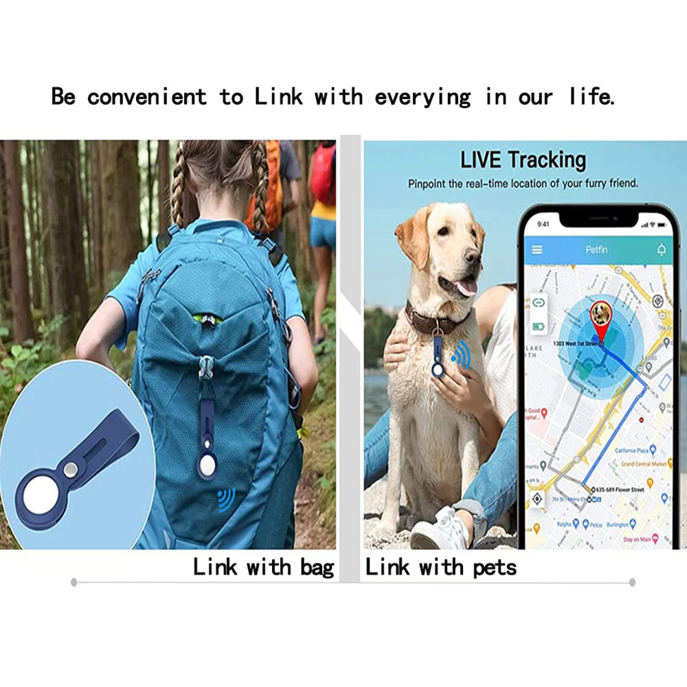 Silicone Soft Rubber TPU Loop Keychain Holder Strap Compatible with Apple AirTag - Picture 32 of 65