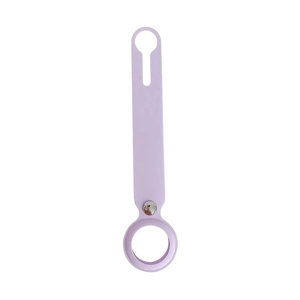 Silicone Soft Rubber TPU Loop Keychain Holder Strap Compatible with Apple AirTag - Picture 26 of 65