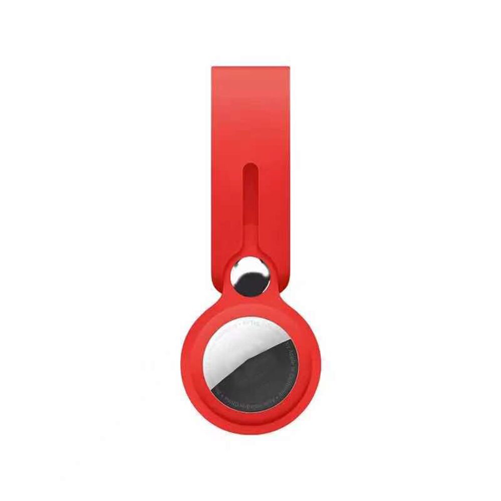 Silicone Soft Rubber TPU Loop Keychain Holder Strap Compatible with Apple AirTag - Picture 28 of 65