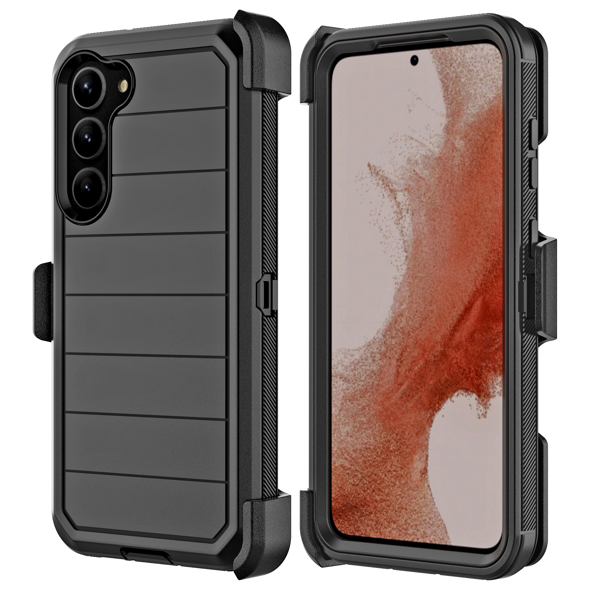 For Samsung Galaxy S23 /Plus /Ultra Heavy Duty 2in1 Hybrid Holster Case Cover - Picture 11 of 36