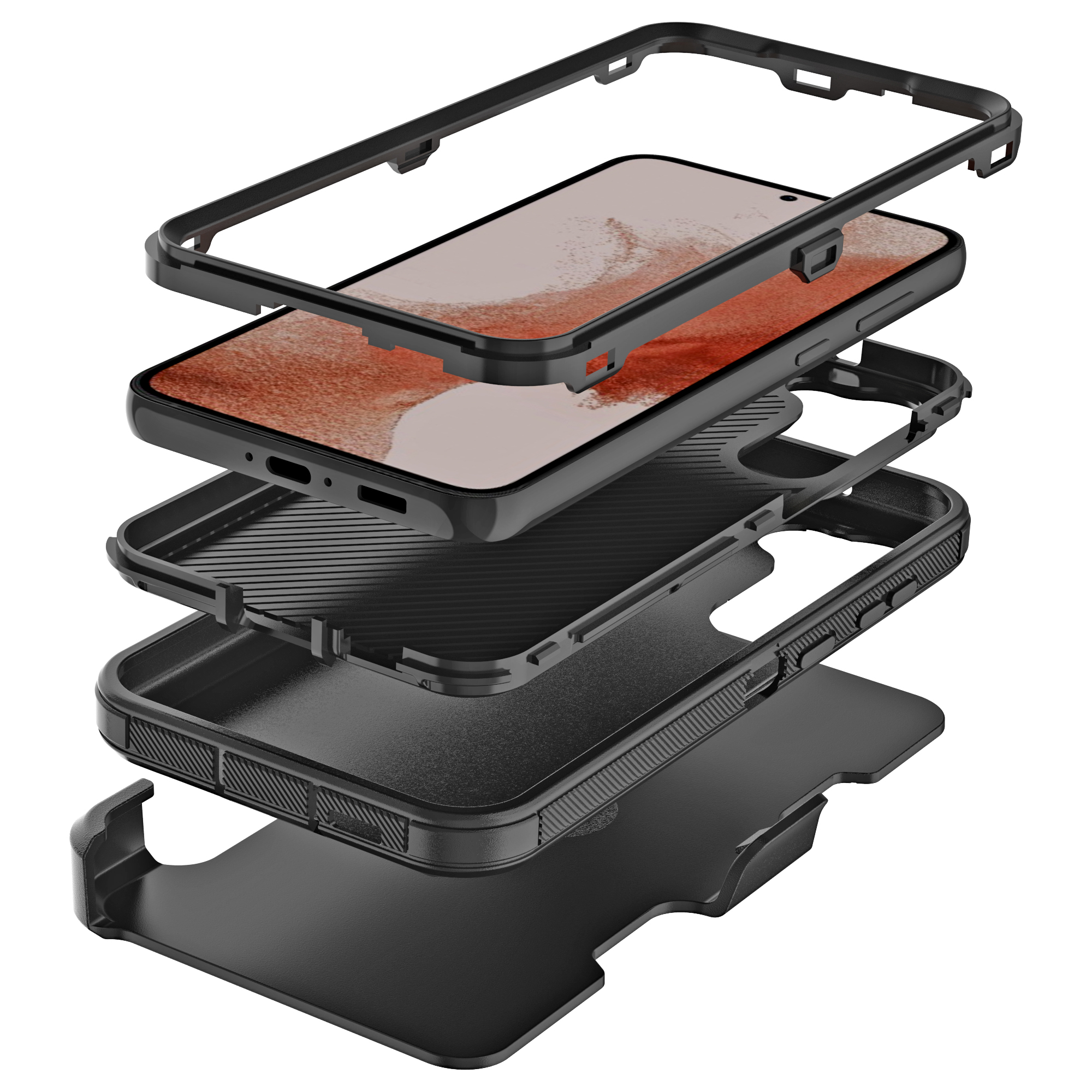 For Samsung Galaxy S23 /Plus /Ultra Heavy Duty 2in1 Hybrid Holster Case Cover - Picture 13 of 36
