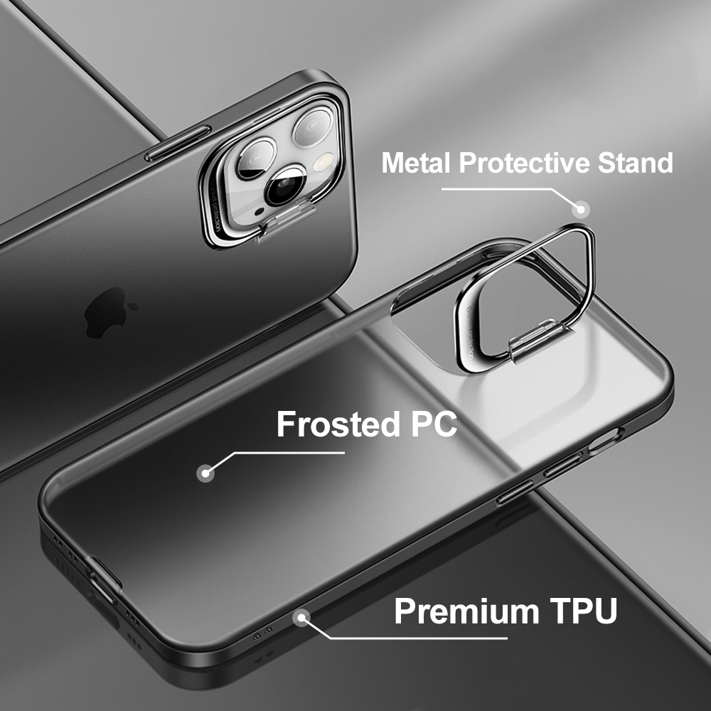 For Apple iPhone 13 /Pro Max Mini Hybrid Invisible Metal Stand Matte Case Cover - Picture 20 of 33