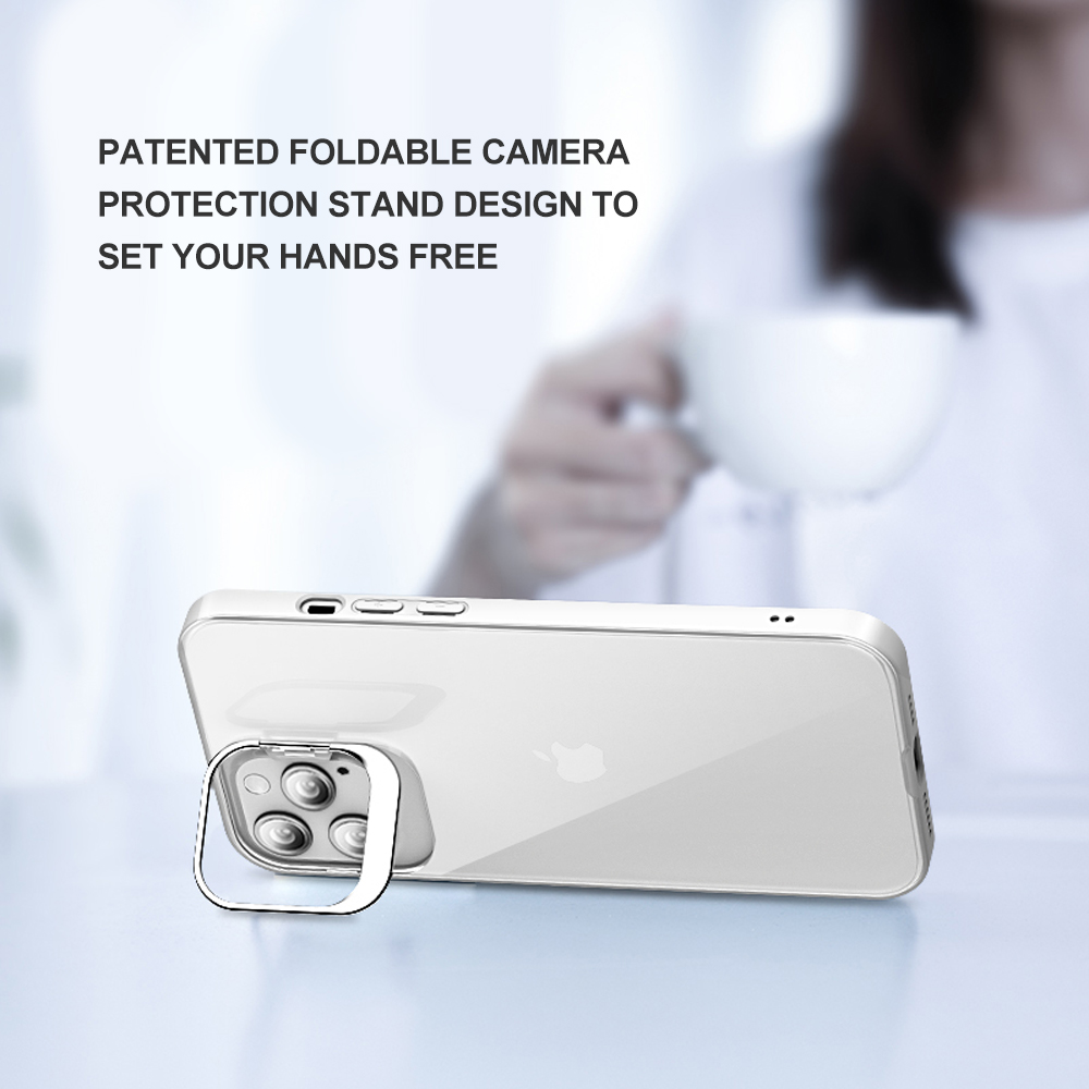 For Apple iPhone 13 /Pro Max Mini Hybrid Invisible Metal Stand Matte Case Cover - Picture 14 of 33