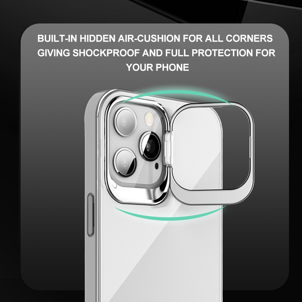 For Apple iPhone 13 /Pro Max Mini Hybrid Invisible Metal Stand Matte Case Cover - Picture 13 of 33