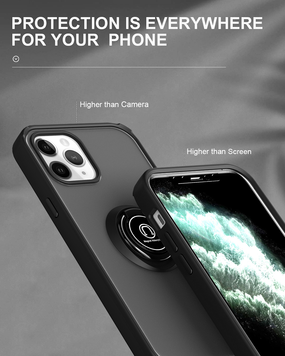 For Apple iPhone 13 /Pro Max Mini Hybrid Frosted Ring Holder Stand Case Cover - Picture 12 of 25