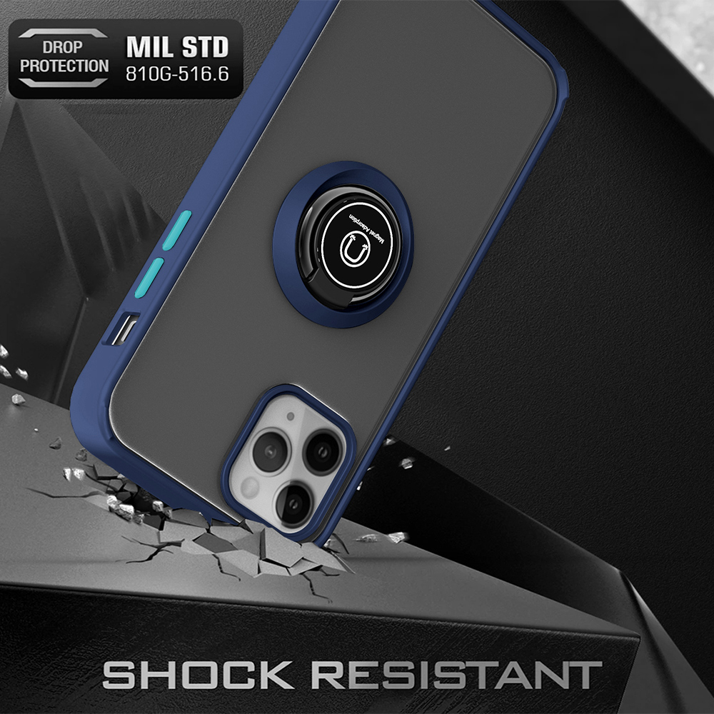 For Apple iPhone 13 /Pro Max Mini Hybrid Frosted Ring Holder Stand Case Cover - Picture 21 of 25