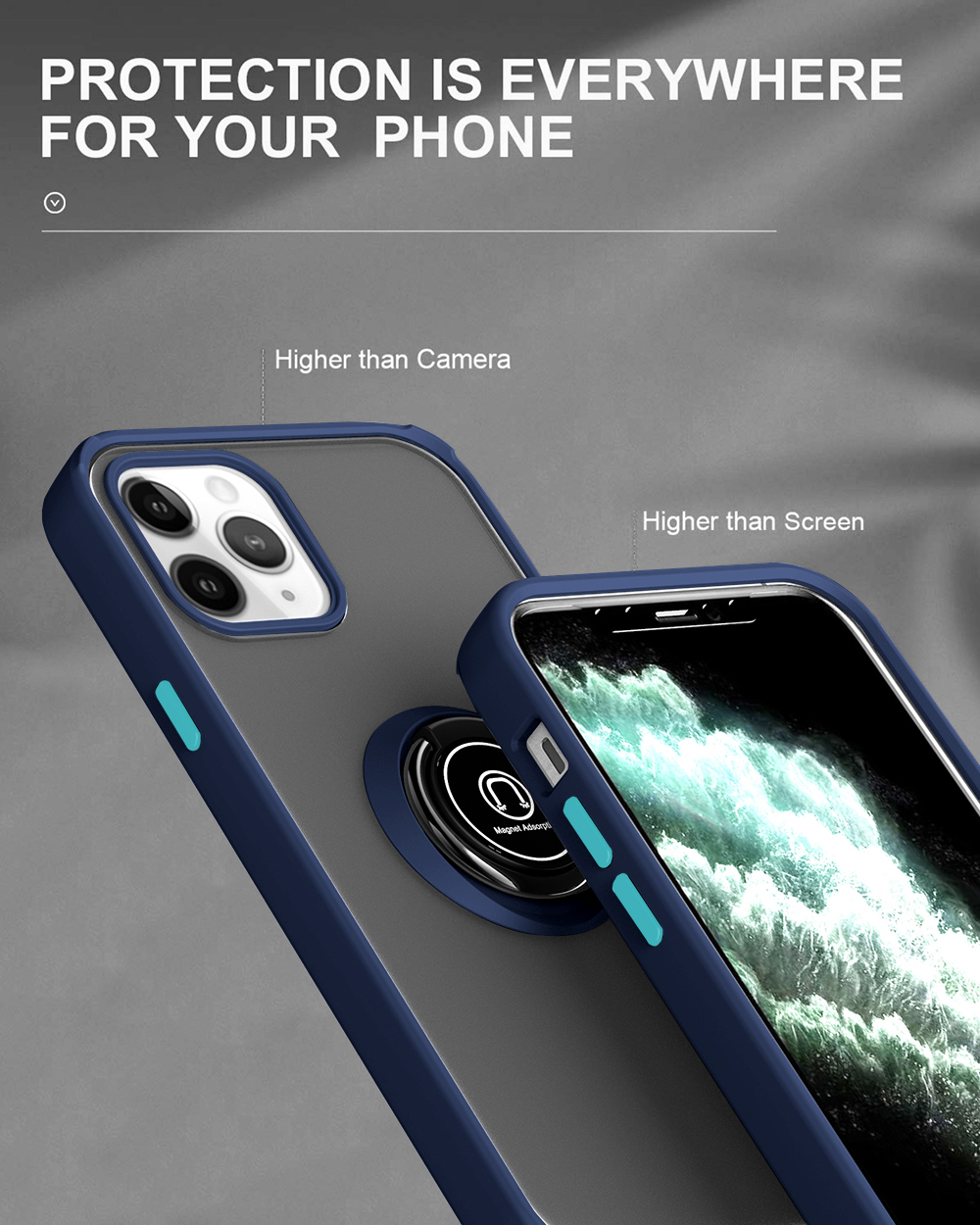 For Apple iPhone 13 /Pro Max Mini Hybrid Frosted Ring Holder Stand Case Cover - Picture 22 of 25
