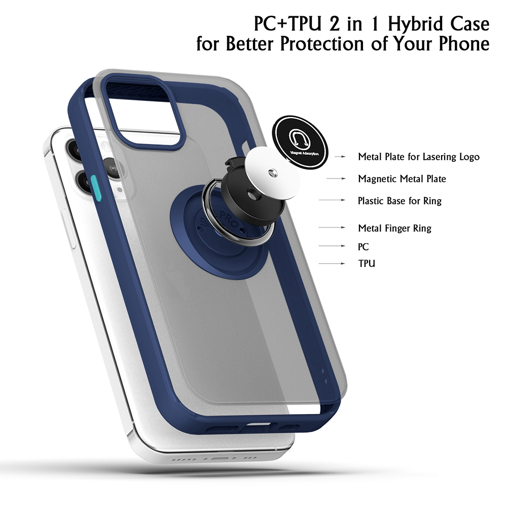 For Apple iPhone 13 /Pro Max Mini Hybrid Frosted Ring Holder Stand Case Cover - Picture 23 of 25