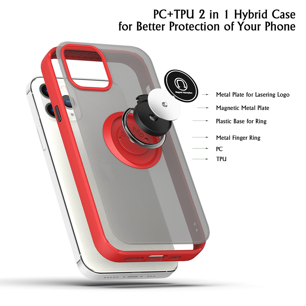 For Apple iPhone 13 /Pro Max Mini Hybrid Frosted Ring Holder Stand Case Cover - Picture 18 of 25