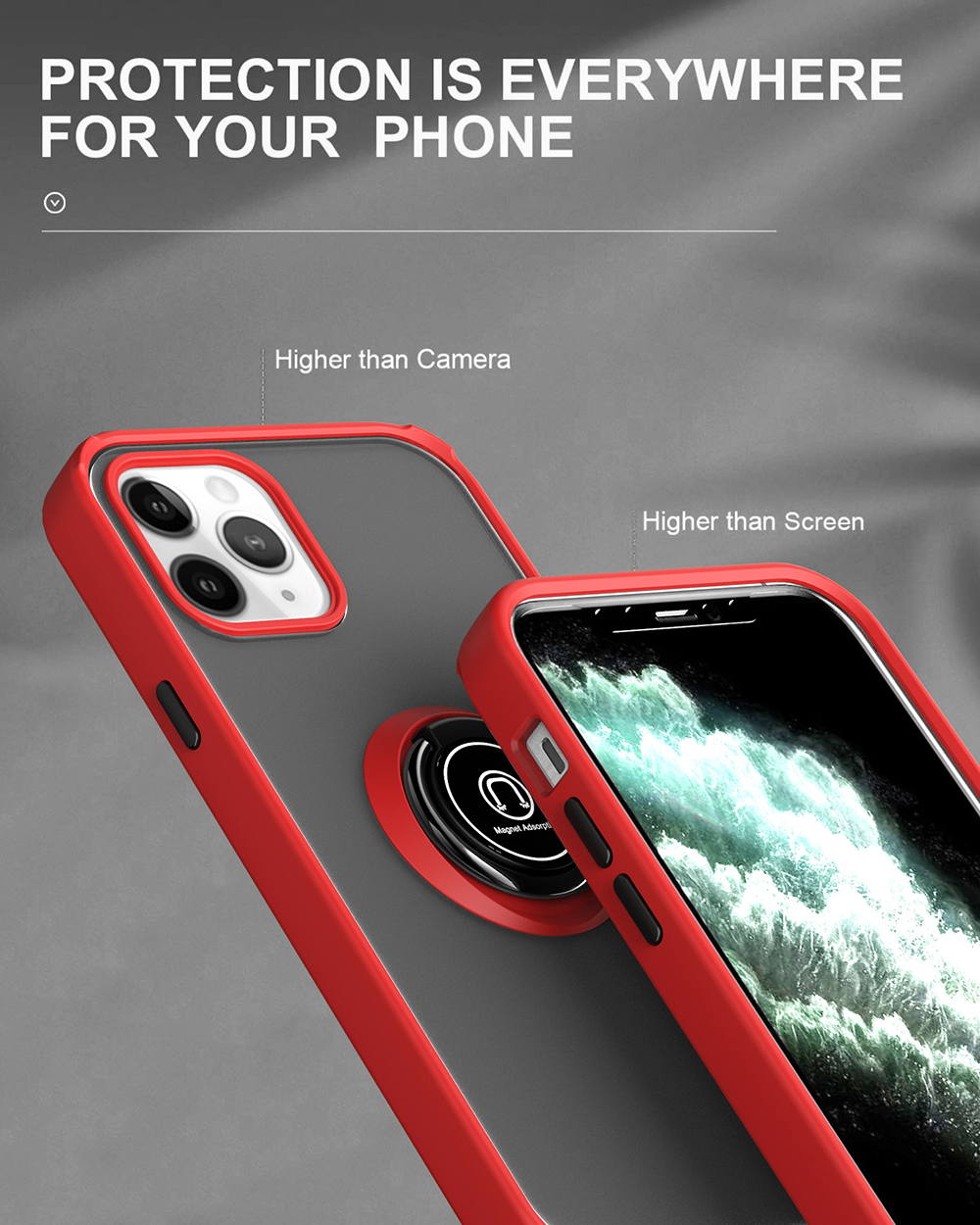 For Apple iPhone 13 /Pro Max Mini Hybrid Frosted Ring Holder Stand Case Cover - Picture 17 of 25