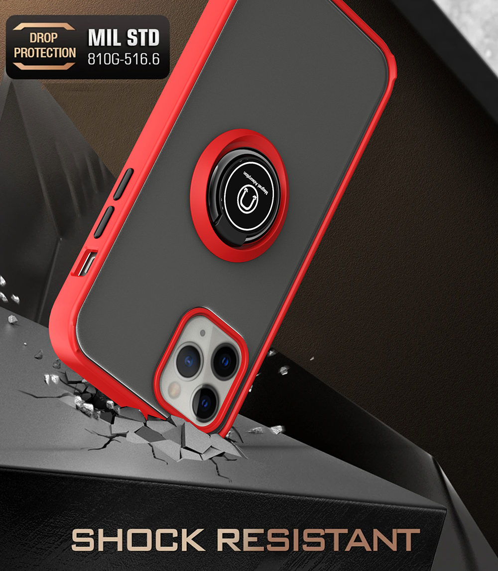 For Apple iPhone 13 /Pro Max Mini Hybrid Frosted Ring Holder Stand Case Cover - Picture 15 of 25