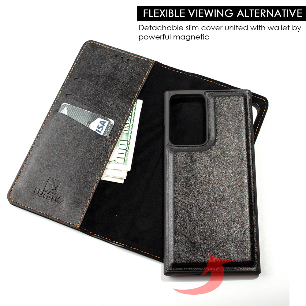 For Apple iPhone 13 Pro Max Mini Leather Wallet Card Pouch Detachable Case Cover - Picture 26 of 29