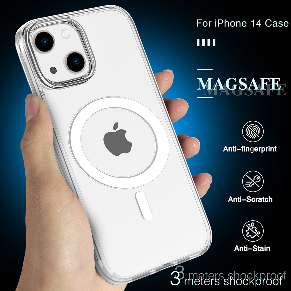 Für iPhone 14 / Plus Pro Max Clear Hybrid Hard Kompatibel mit MagSafe Case Hülle - Bild 20 von 43