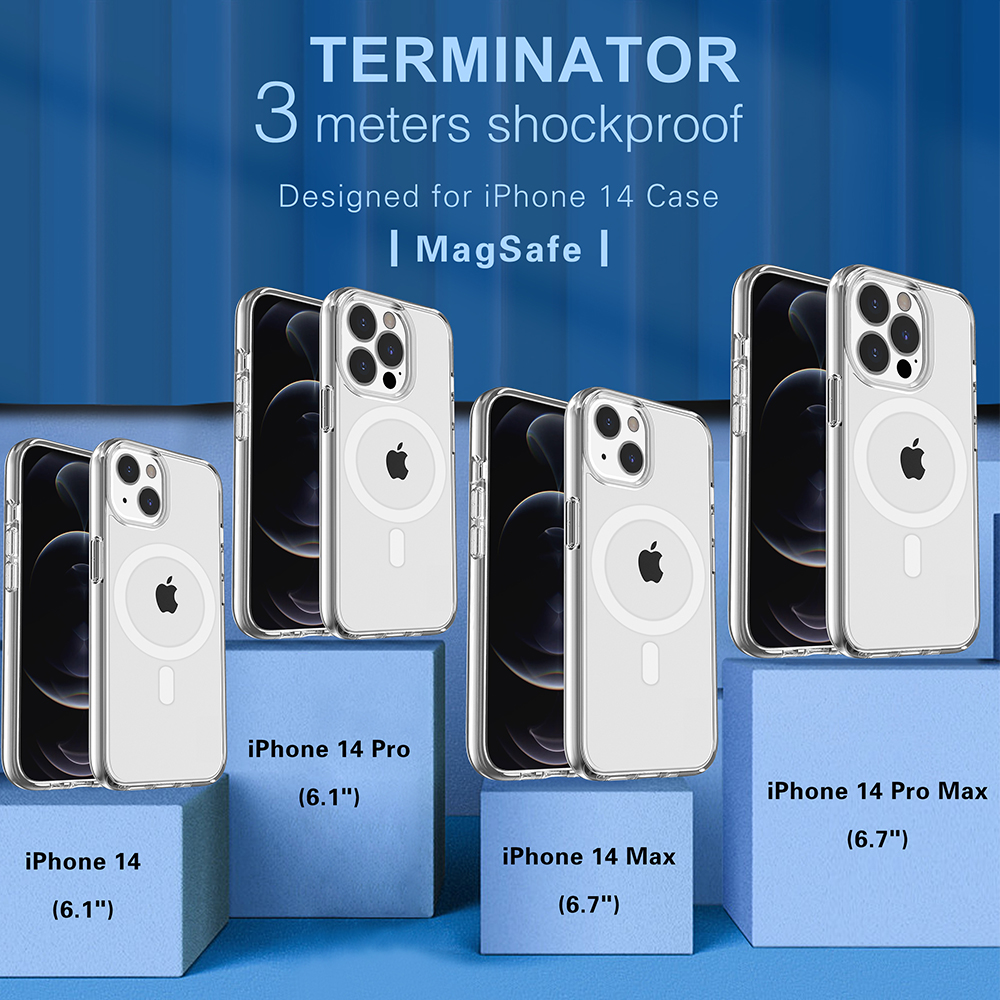 Für iPhone 14 / Plus Pro Max Clear Hybrid Hard Kompatibel mit MagSafe Case Hülle - Bild 27 von 43