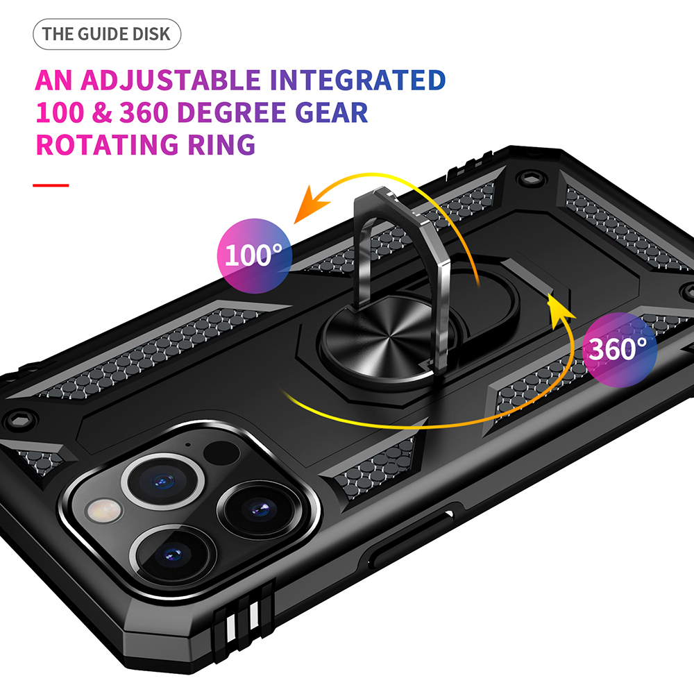 Für Apple iPhone 14 / Pro Max Robuste Armor Hybrid mit Ring Ständer Hülle Cover - Bild 20 von 44