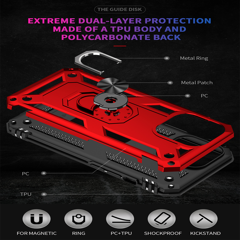 Für Apple iPhone 14 / Pro Max Robuste Armor Hybrid mit Ring Ständer Hülle Cover - Bild 30 von 44