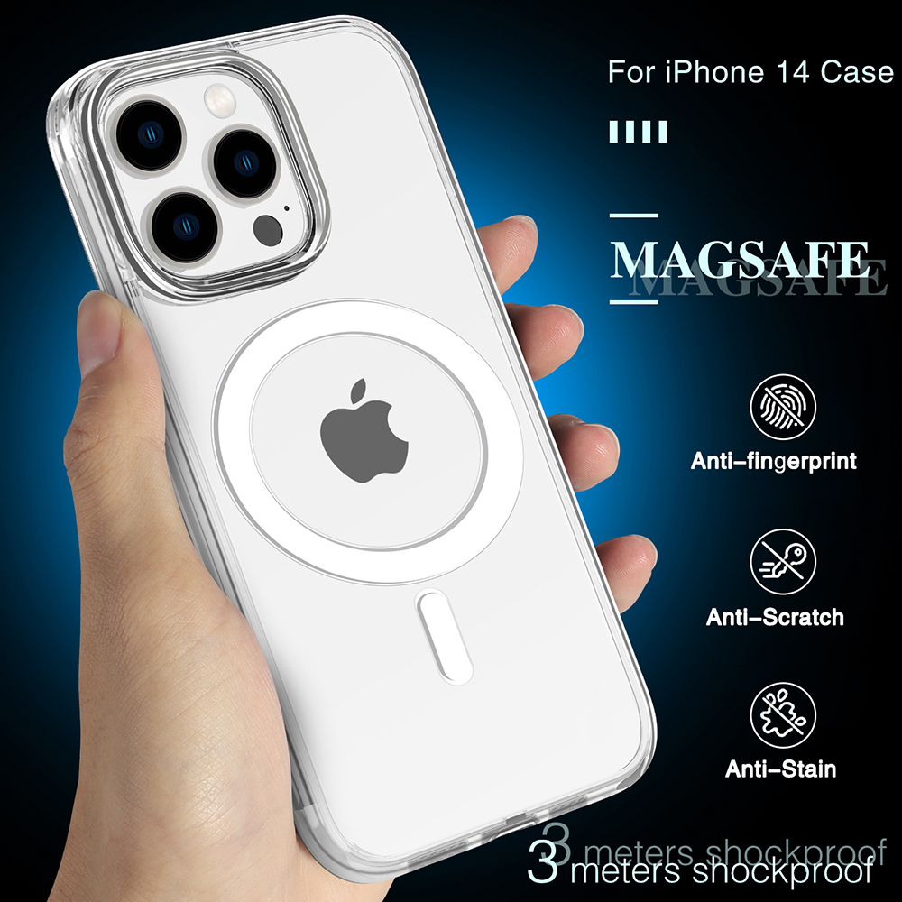 Für iPhone 14 / Plus Pro Max Clear Hybrid Hard Kompatibel mit MagSafe Case Hülle - Bild 28 von 43