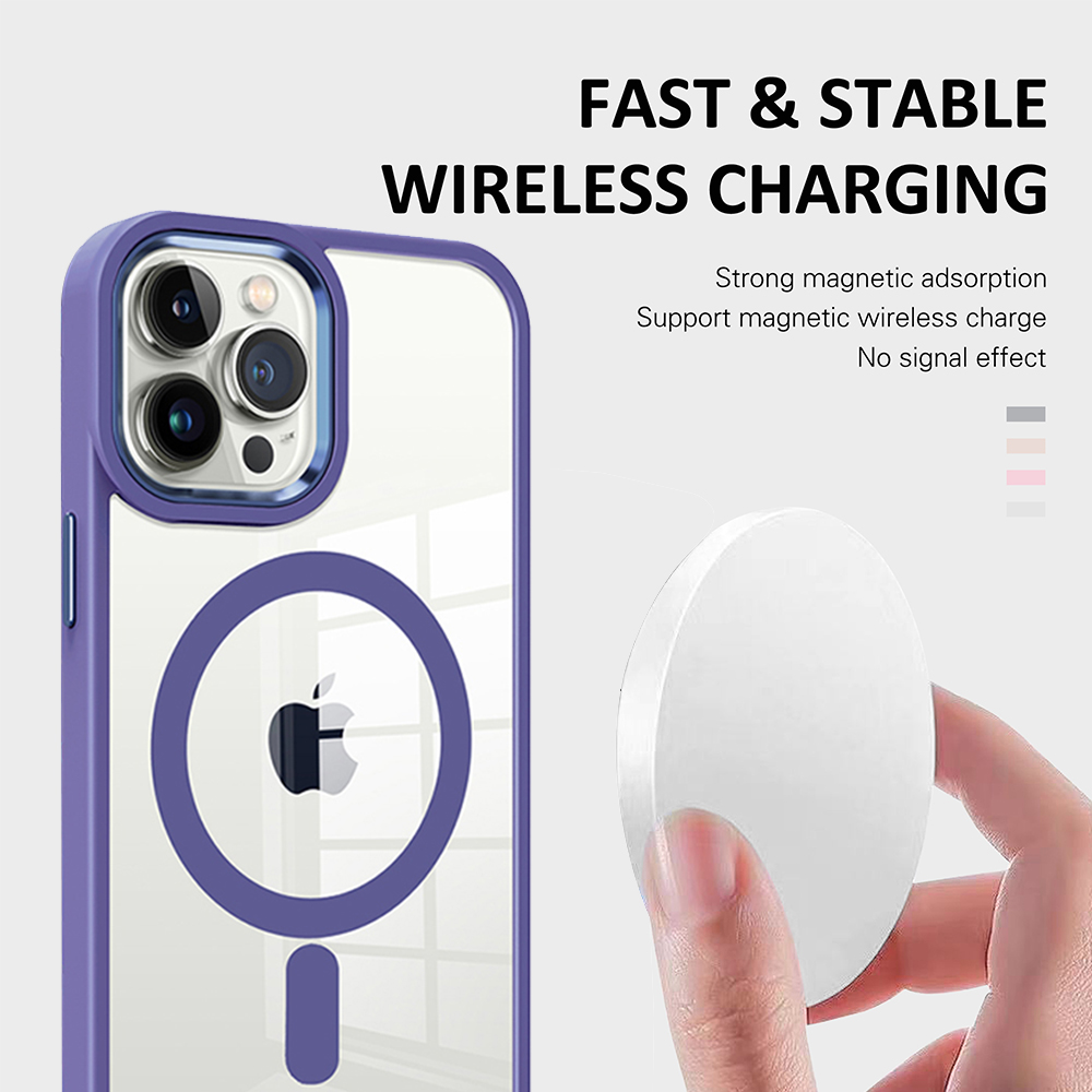 For iPhone 14 /Plus Pro Max Clear Magnet Case Compatible w/ MagSafe Hybrid Cover - Picture 36 of 40