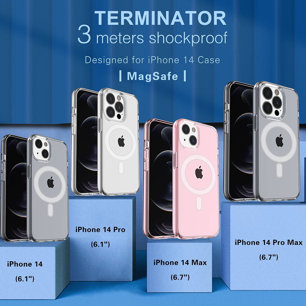 Für iPhone 14 / Plus Pro Max Clear Hybrid Hard Kompatibel mit MagSafe Case Hülle - Bild 43 von 43