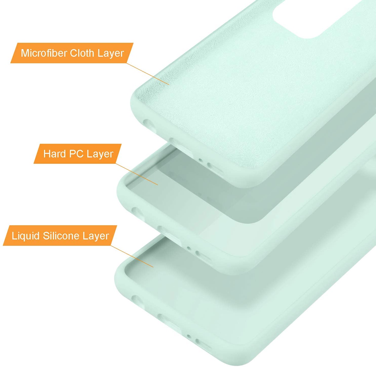 For Samsung Galaxy A72 5G Hybrid Liquid Silicone Gel Rubber Soft Flexible Cover - Imagen 32 de 48