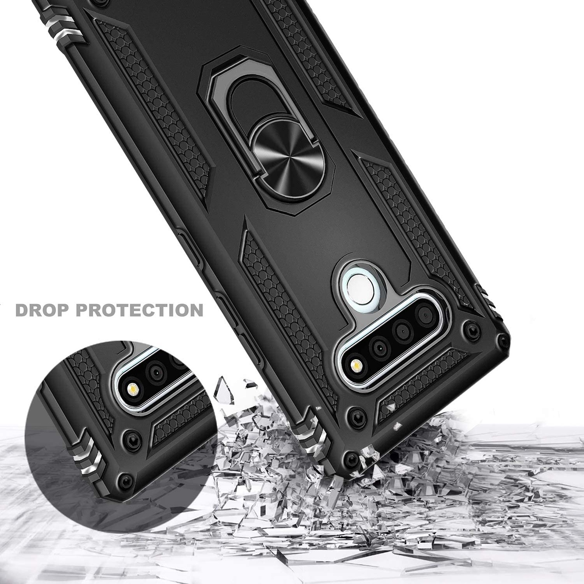 Para LG K22 5G, LG K32 5G Estuche Magnético Anillo Soporte Híbrido Resistente Cubierta - Imagen 16 de 40