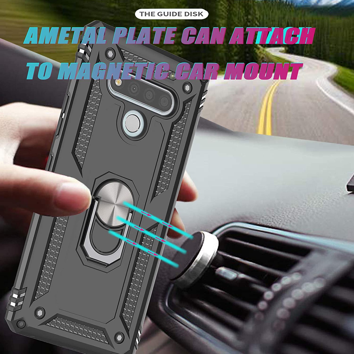 Para LG K22 5G, LG K32 5G Estuche Magnético Anillo Soporte Híbrido Resistente Cubierta - Imagen 19 de 40