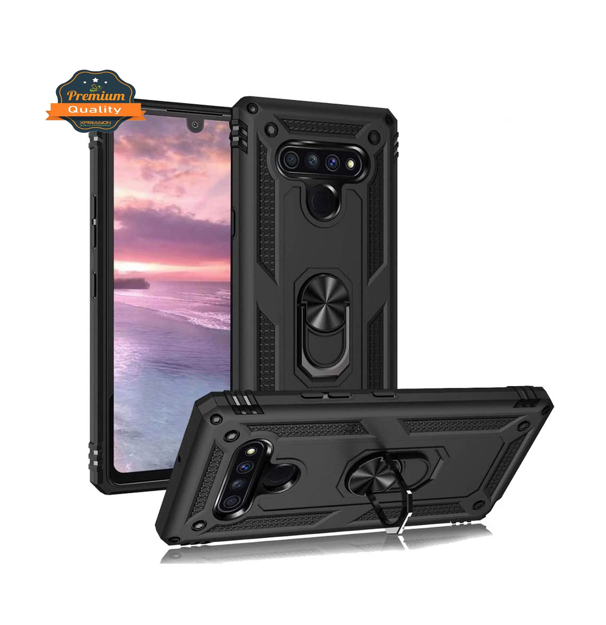 Para LG K22 5G, LG K32 5G Estuche Magnético Anillo Soporte Híbrido Resistente Cubierta - Imagen 11 de 40