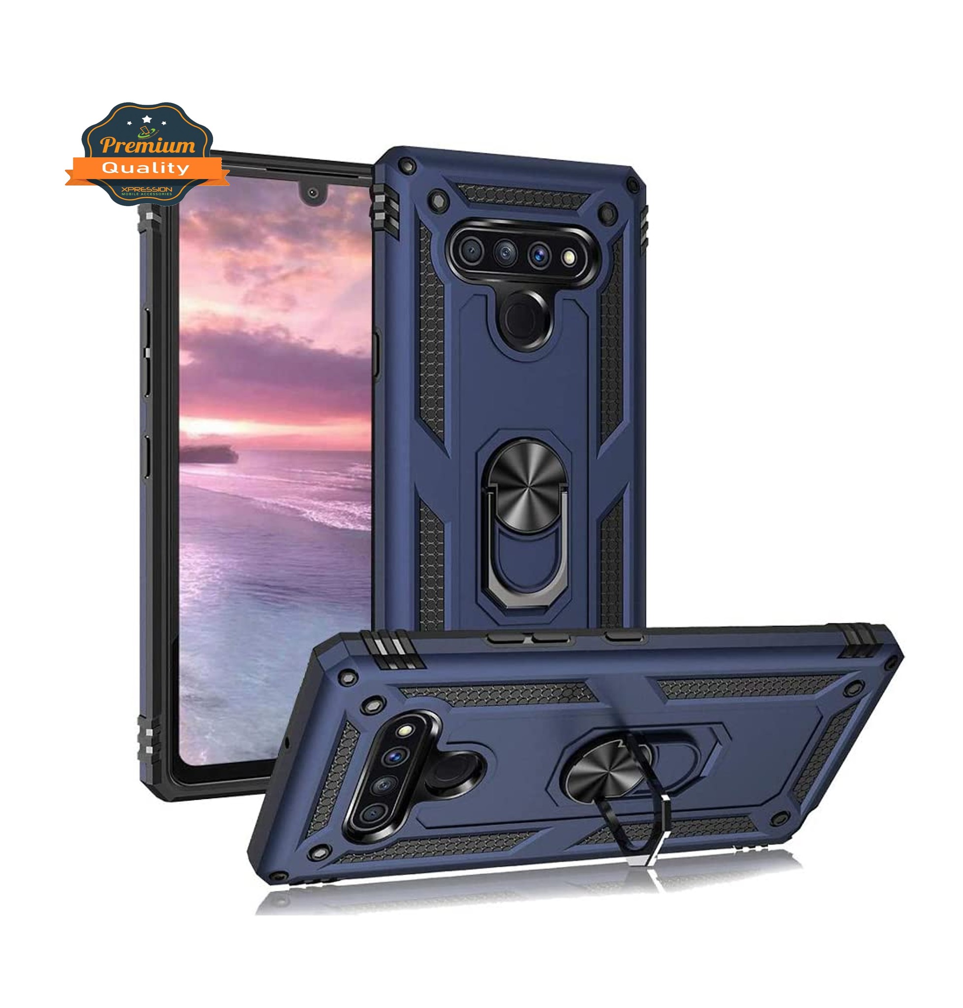 Para LG K22 5G, LG K32 5G Estuche Magnético Anillo Soporte Híbrido Resistente Cubierta - Imagen 21 de 40