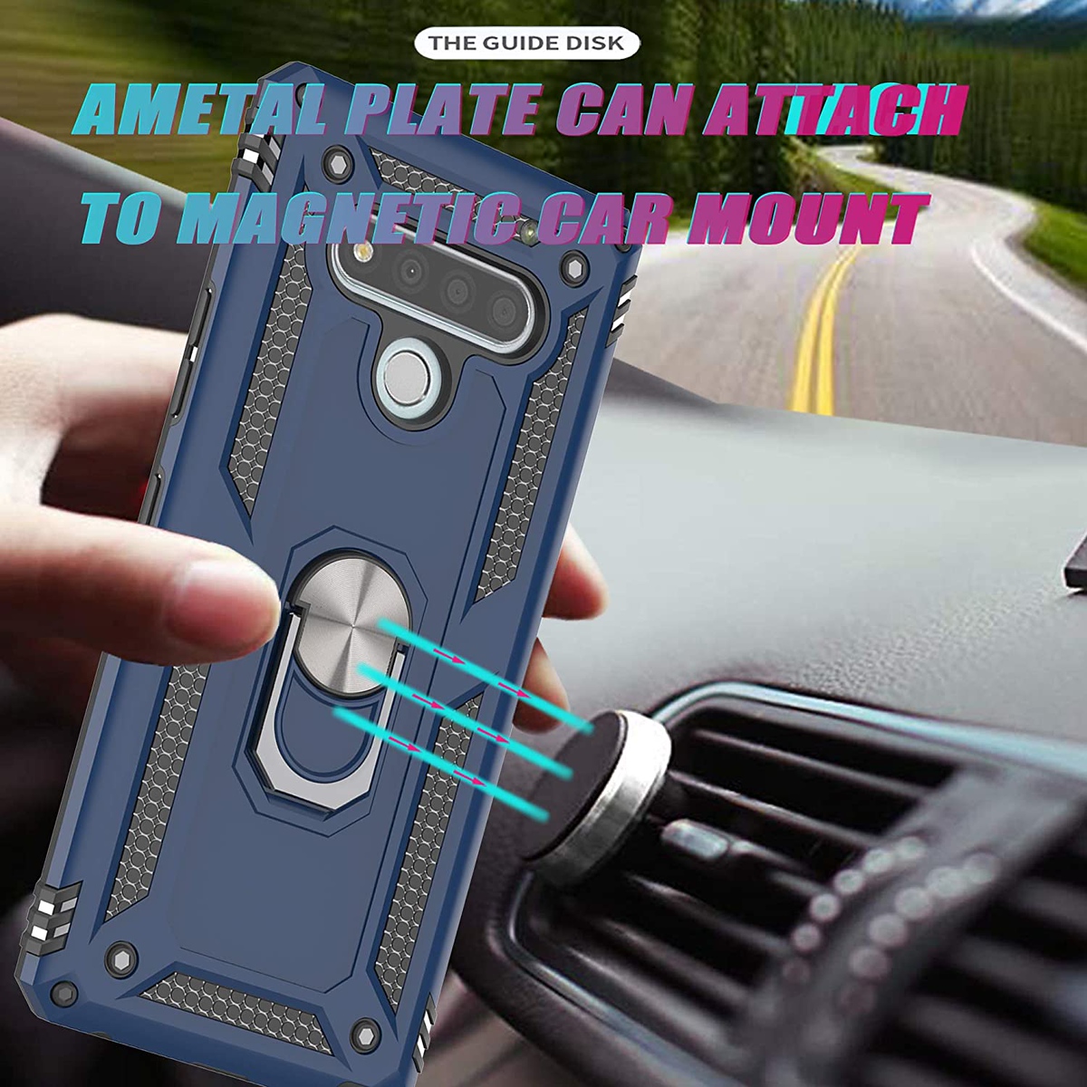 Para LG K22 5G, LG K32 5G Estuche Magnético Anillo Soporte Híbrido Resistente Cubierta - Imagen 30 de 40