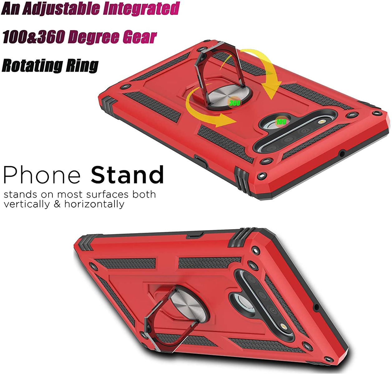 Para LG K22 5G, LG K32 5G Estuche Magnético Anillo Soporte Híbrido Resistente Cubierta - Imagen 39 de 40