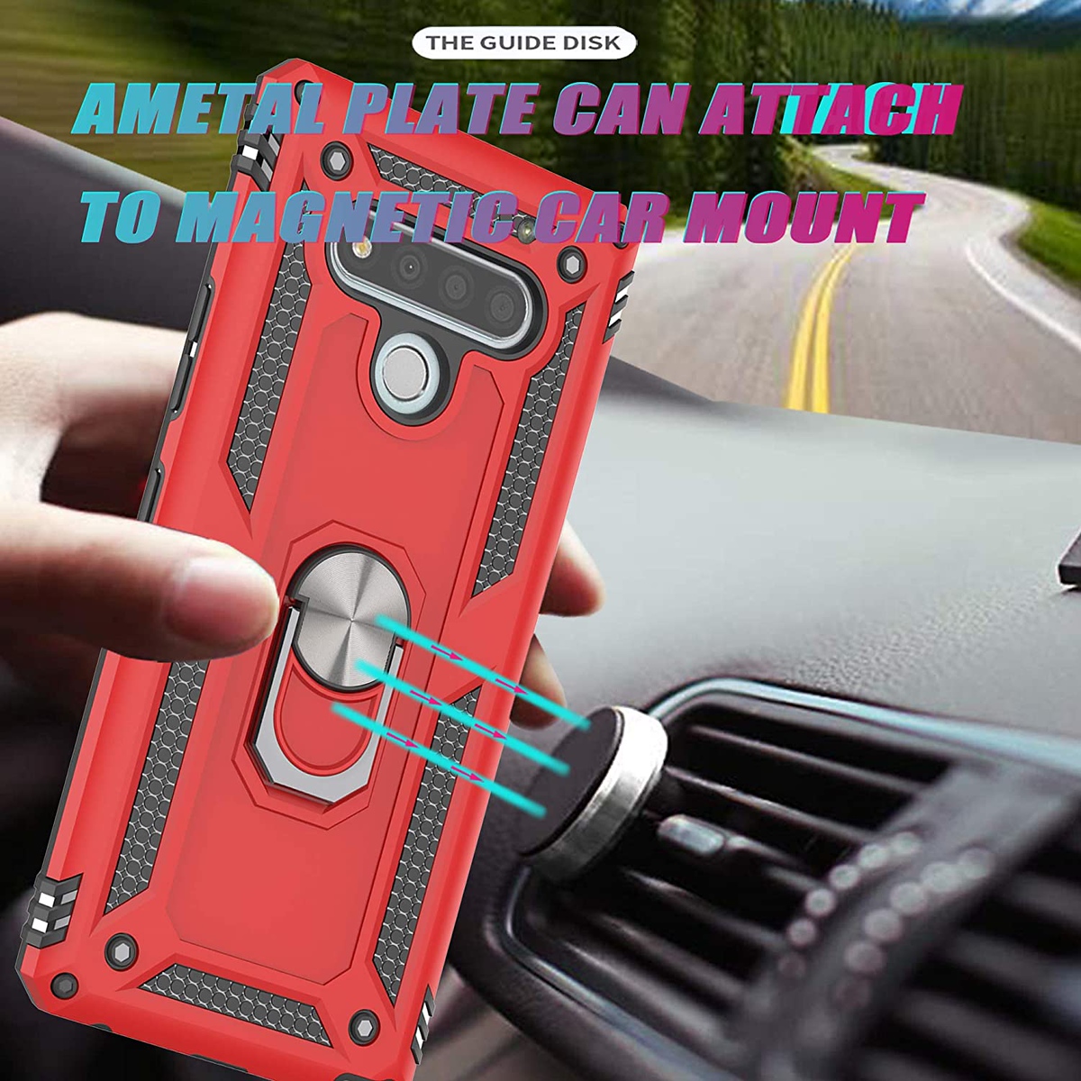 Para LG K22 5G, LG K32 5G Estuche Magnético Anillo Soporte Híbrido Resistente Cubierta - Imagen 40 de 40