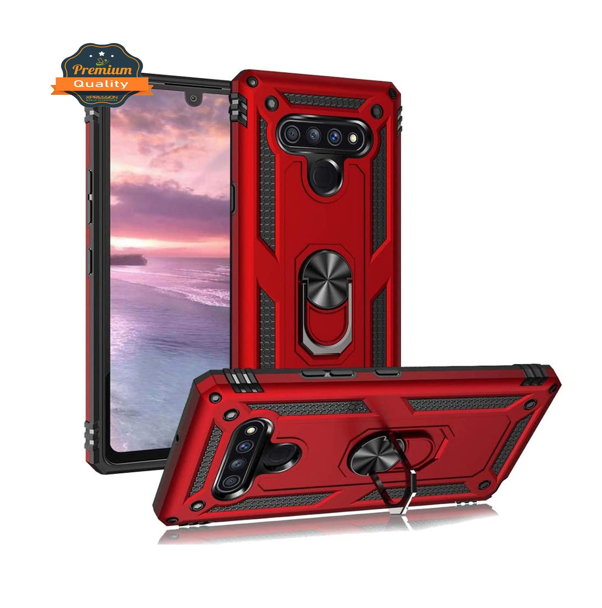 Para LG K22 5G, LG K32 5G Estuche Magnético Anillo Soporte Híbrido Resistente Cubierta - Imagen 31 de 40