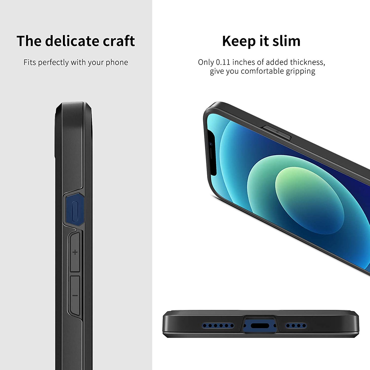 Für Motorola Moto G Power 2021 Hülle Brushed Textur Hybrid PC & TPU Robust Cover - Bild 63 von 65