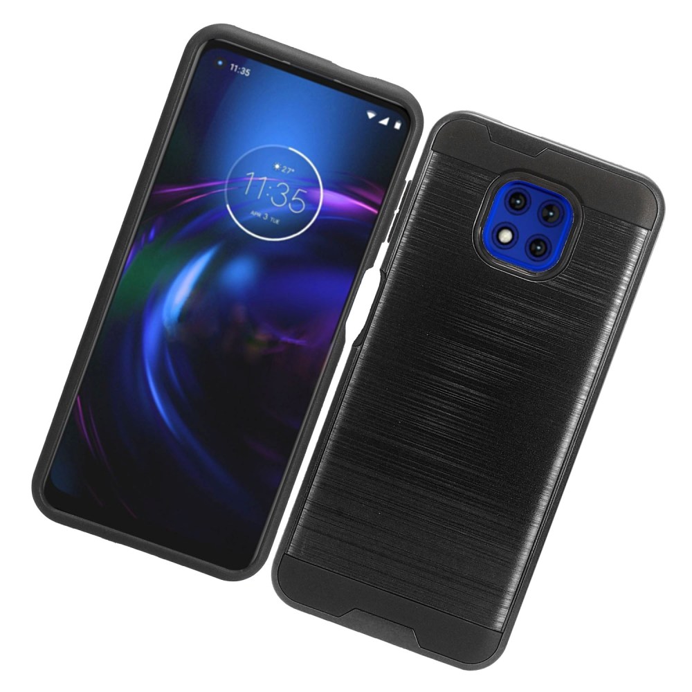 Für Motorola Moto G Power 2021 Hülle Brushed Textur Hybrid PC & TPU Robust Cover - Bild 10 von 65