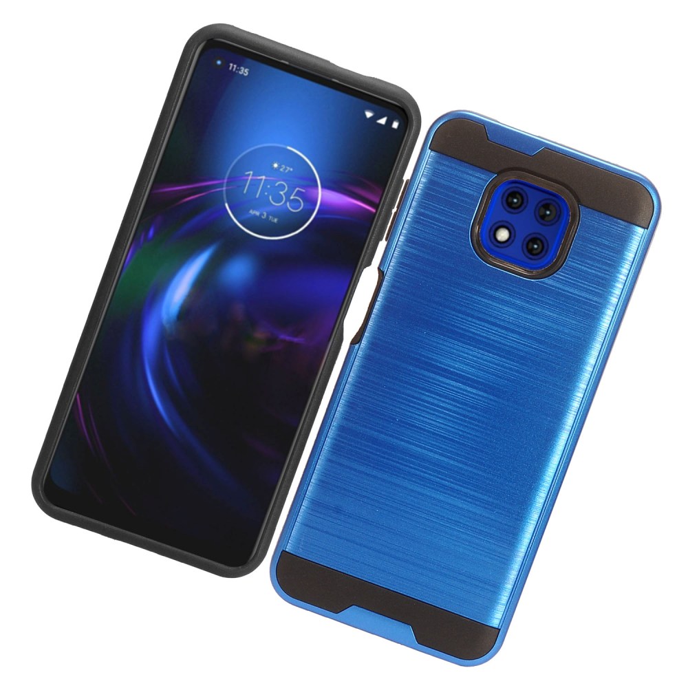 Für Motorola Moto G Power 2021 Hülle Brushed Textur Hybrid PC & TPU Robust Cover - Bild 18 von 65