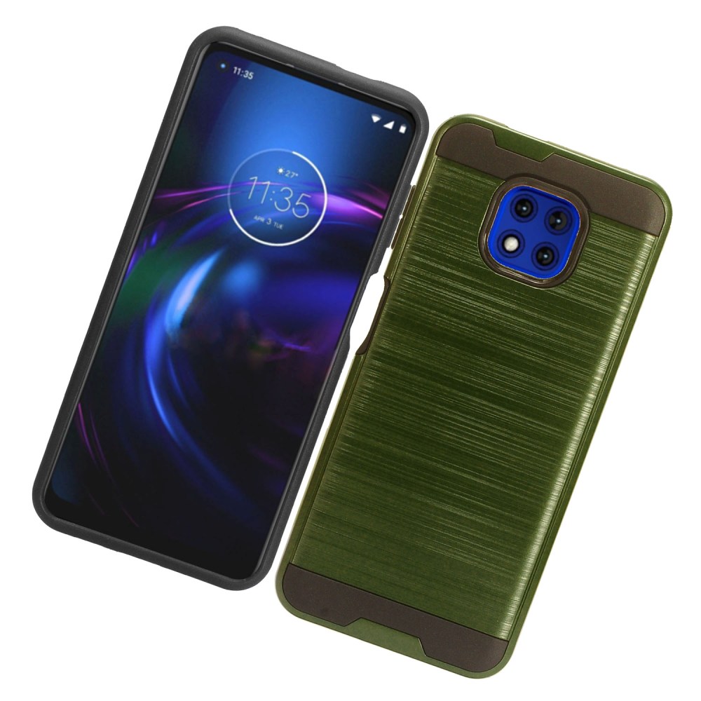 Für Motorola Moto G Power 2021 Hülle Brushed Textur Hybrid PC & TPU Robust Cover - Bild 26 von 65