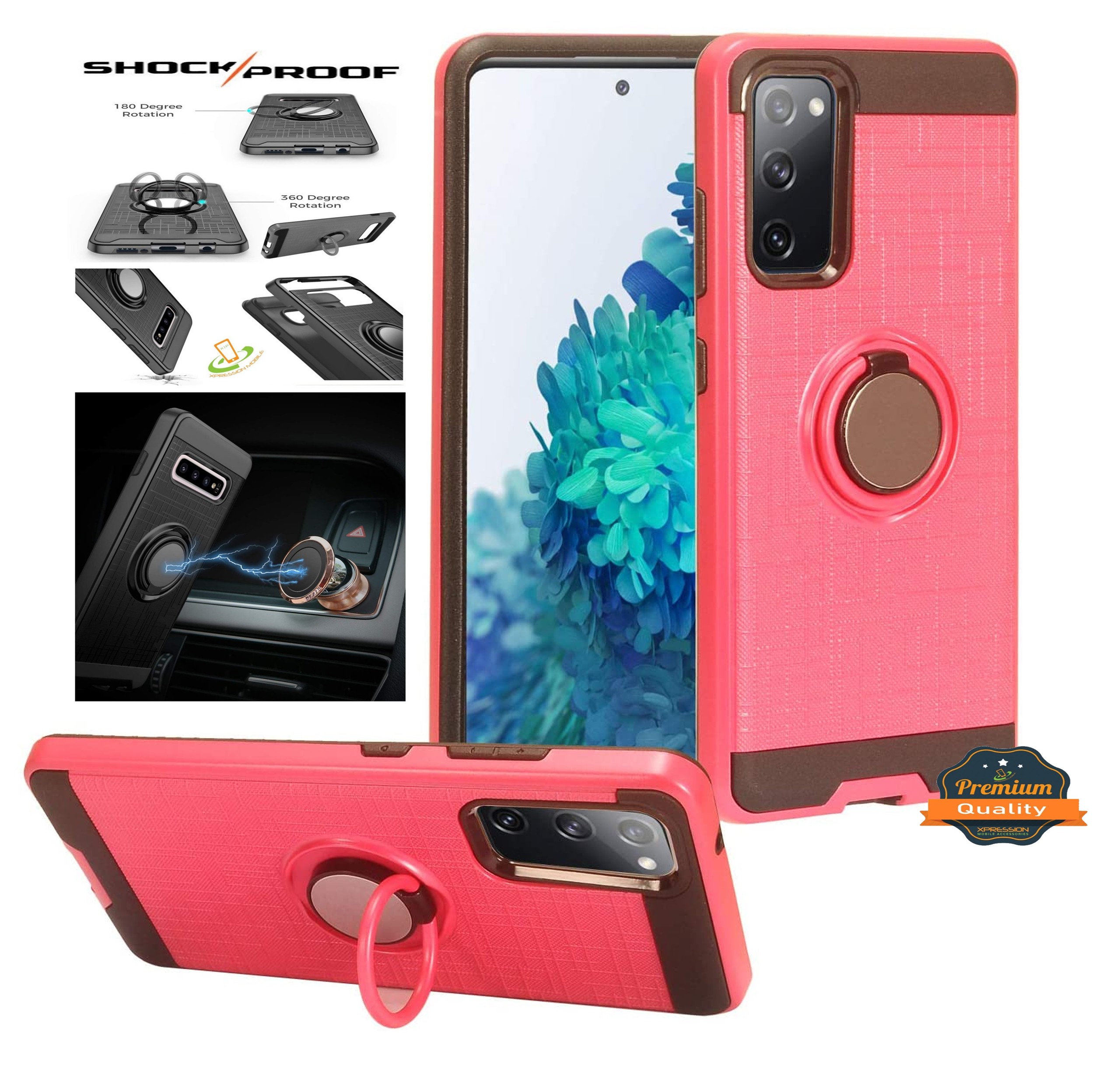 Custodia supporto anello 2 in 1 per Revvl V+ Plus 5G T-Mobile/Metro Hybrid Armor - Foto 20 di 37