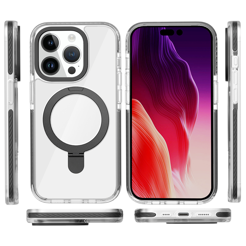 For Apple iPhone 15 Plus MagSafe Compatible Circle Stand Invisible Case Cover - Picture 24 of 39