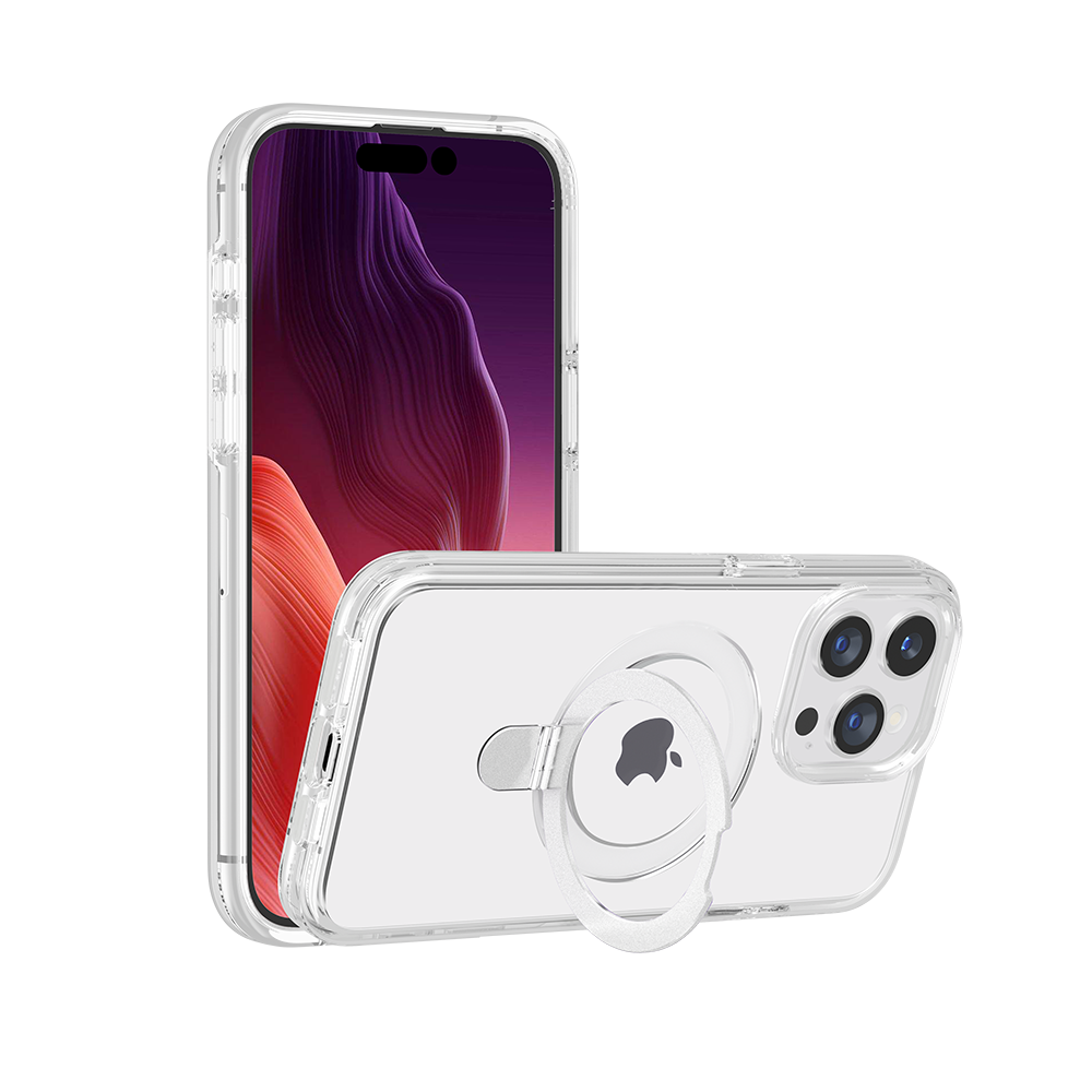 For Apple iPhone 15 Plus MagSafe Compatible Circle Stand Invisible Case Cover - Picture 12 of 39