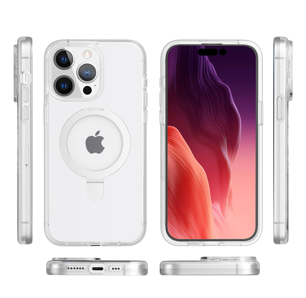 For Apple iPhone 15 Plus MagSafe Compatible Circle Stand Invisible Case Cover - Picture 14 of 39