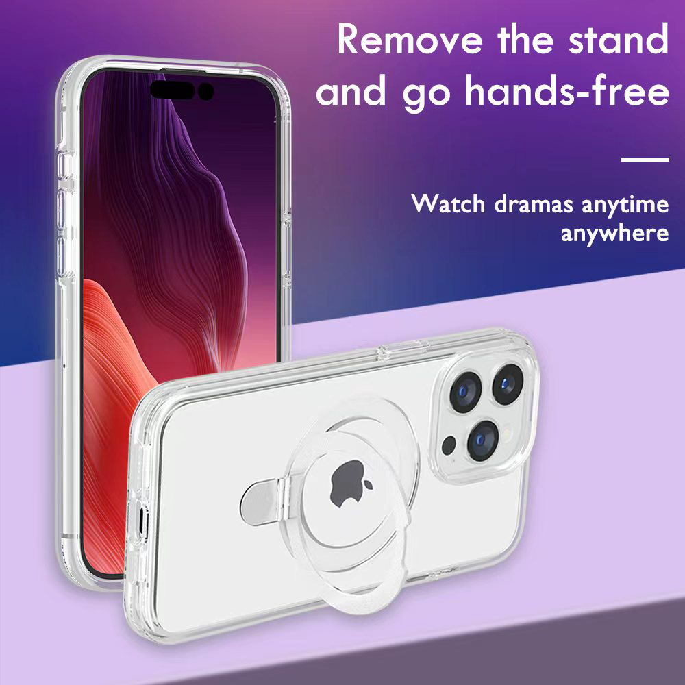 For Apple iPhone 15 Plus MagSafe Compatible Circle Stand Invisible Case Cover - Picture 20 of 39