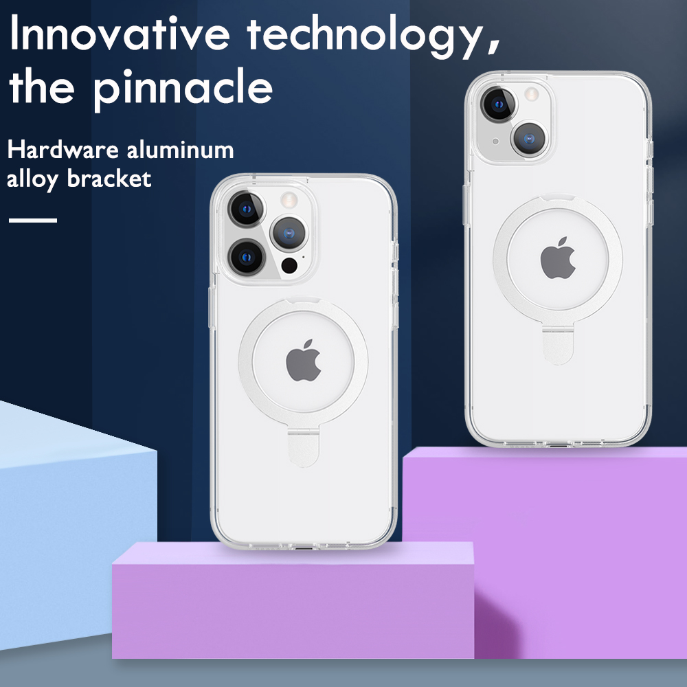 For Apple iPhone 15 Plus MagSafe Compatible Circle Stand Invisible Case Cover - Picture 16 of 39
