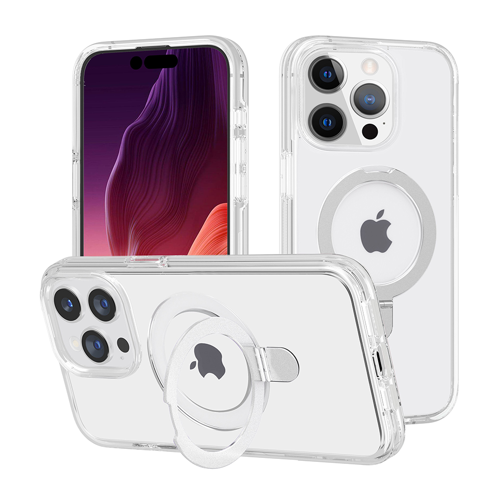 For Apple iPhone 15 Plus MagSafe Compatible Circle Stand Invisible Case Cover - Picture 13 of 39