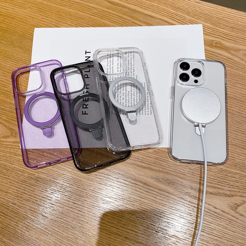 For Apple iPhone 15 Plus MagSafe Compatible Circle Stand Invisible Case Cover - Picture 21 of 39
