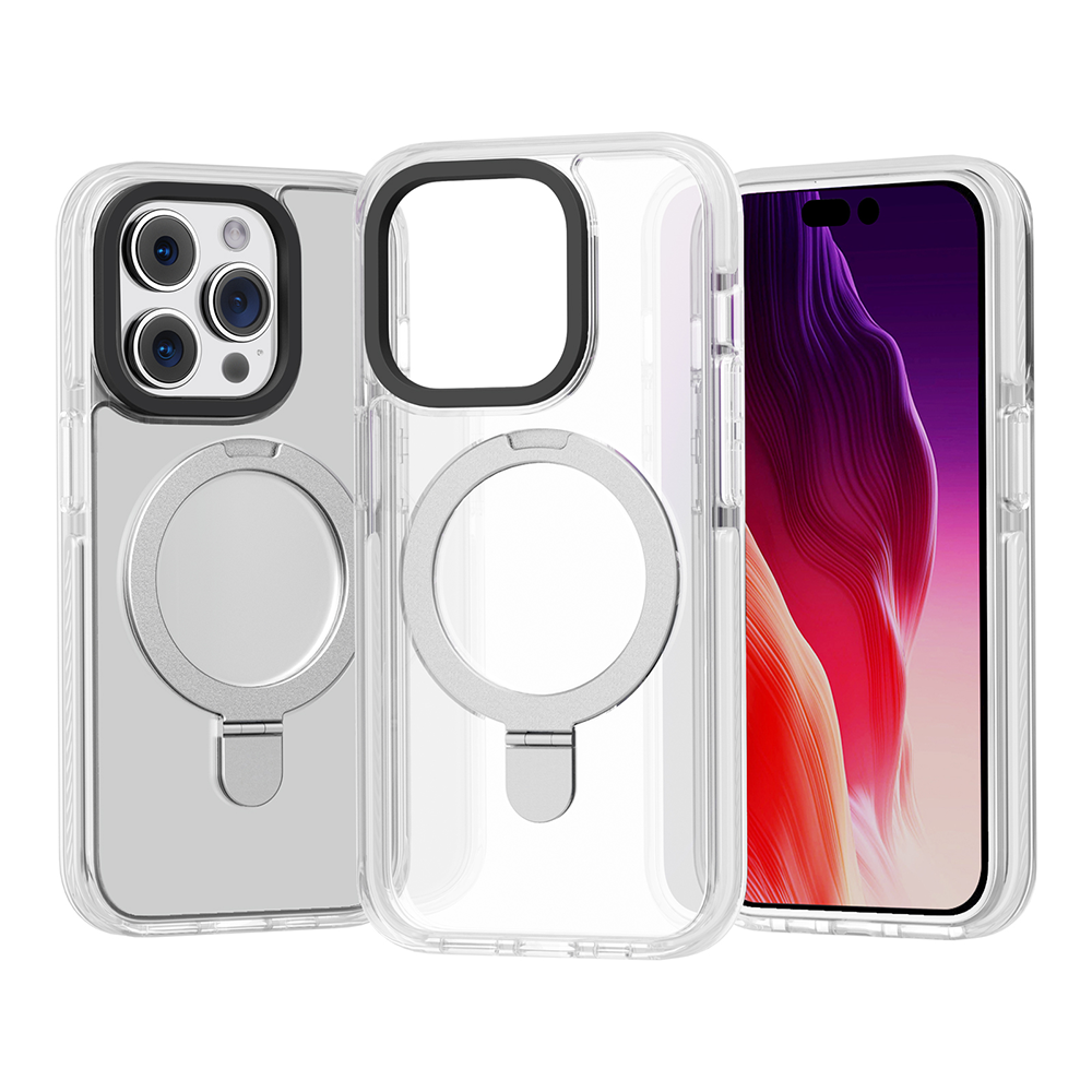 For Apple iPhone 15 Plus MagSafe Compatible Circle Stand Invisible Case Cover - Picture 31 of 39