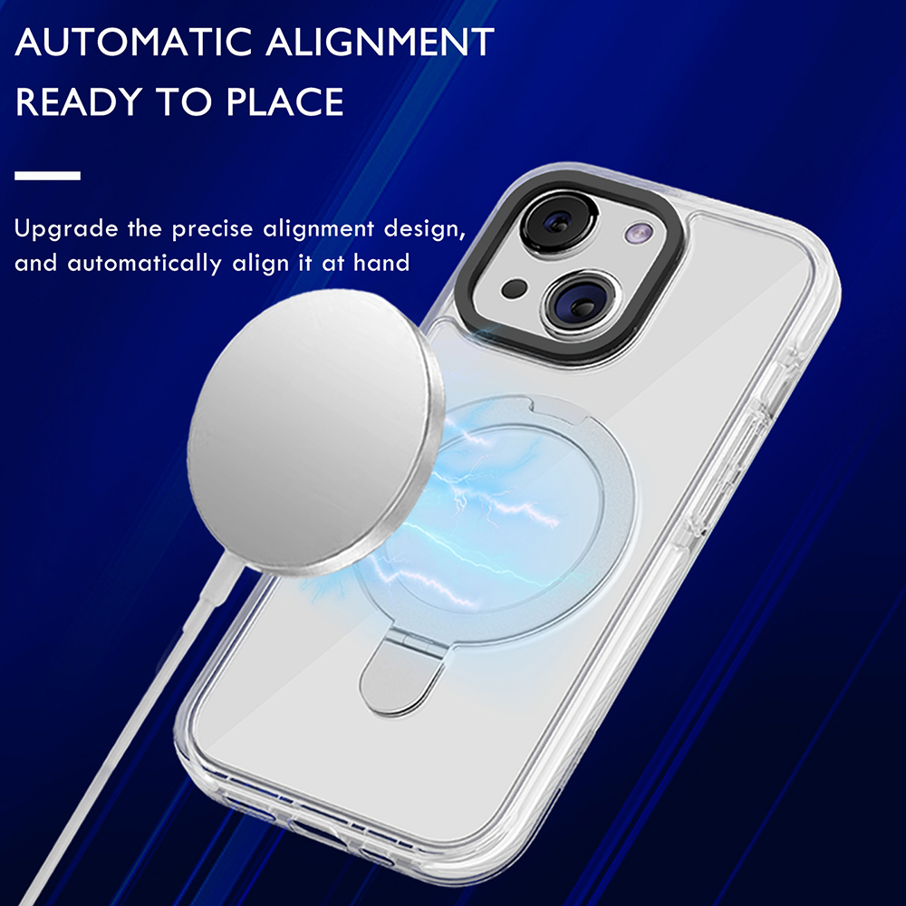 For Apple iPhone 15 Plus MagSafe Compatible Circle Stand Invisible Case Cover - Picture 37 of 39