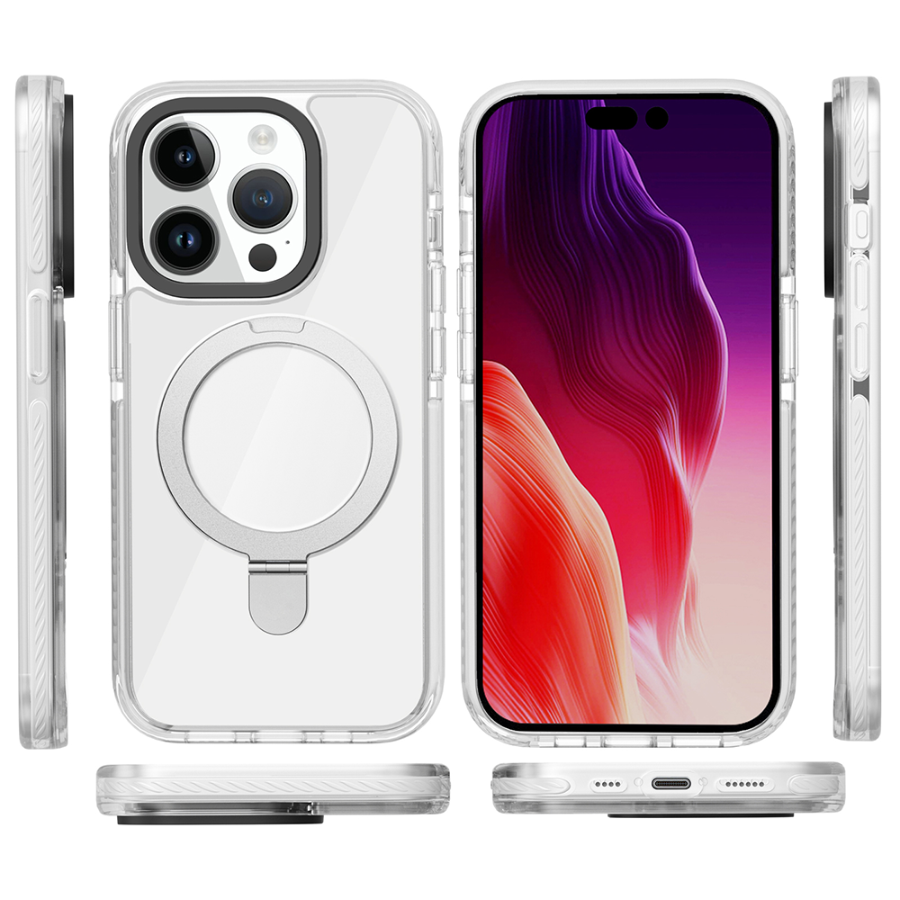 For Apple iPhone 15 Plus MagSafe Compatible Circle Stand Invisible Case Cover - Picture 33 of 39