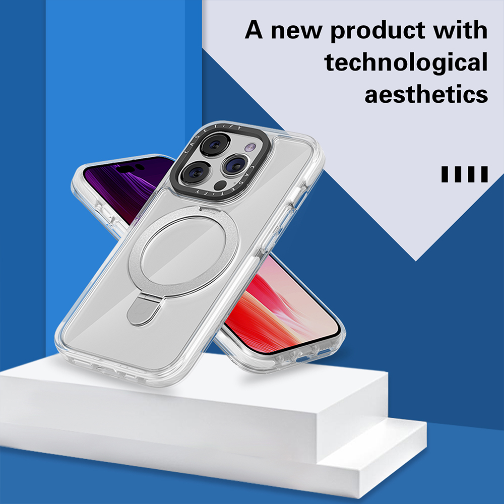 For Apple iPhone 15 Plus MagSafe Compatible Circle Stand Invisible Case Cover - Picture 35 of 39