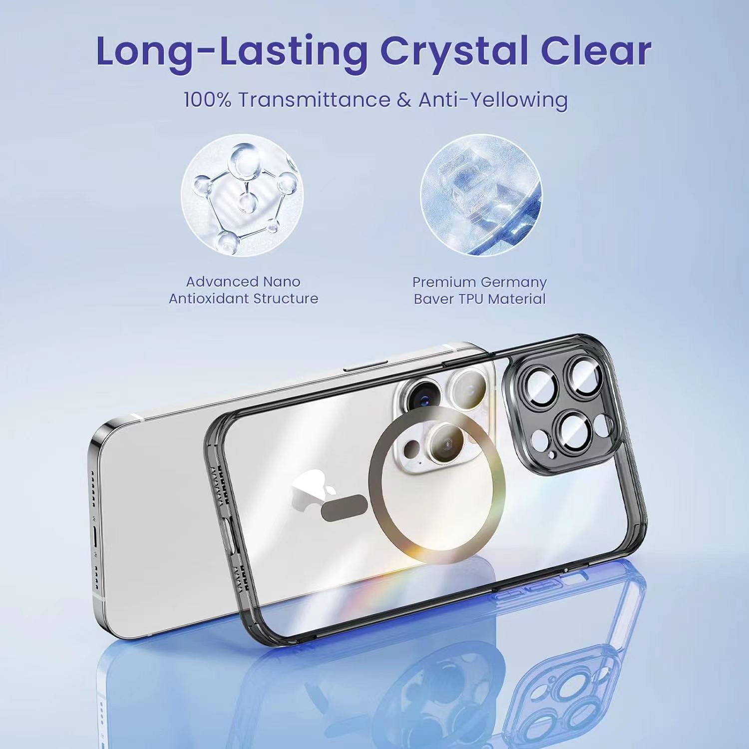 For Apple iPhone 15 Plus Hard Back TPU Frame Compatible with MagSafe Case Cover - Picture 30 of 48