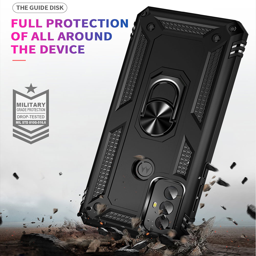 Funda protectora híbrida blindada de alta resistencia con soporte anillo para Motorola Moto G Play 2023 - Imagen 16 de 36